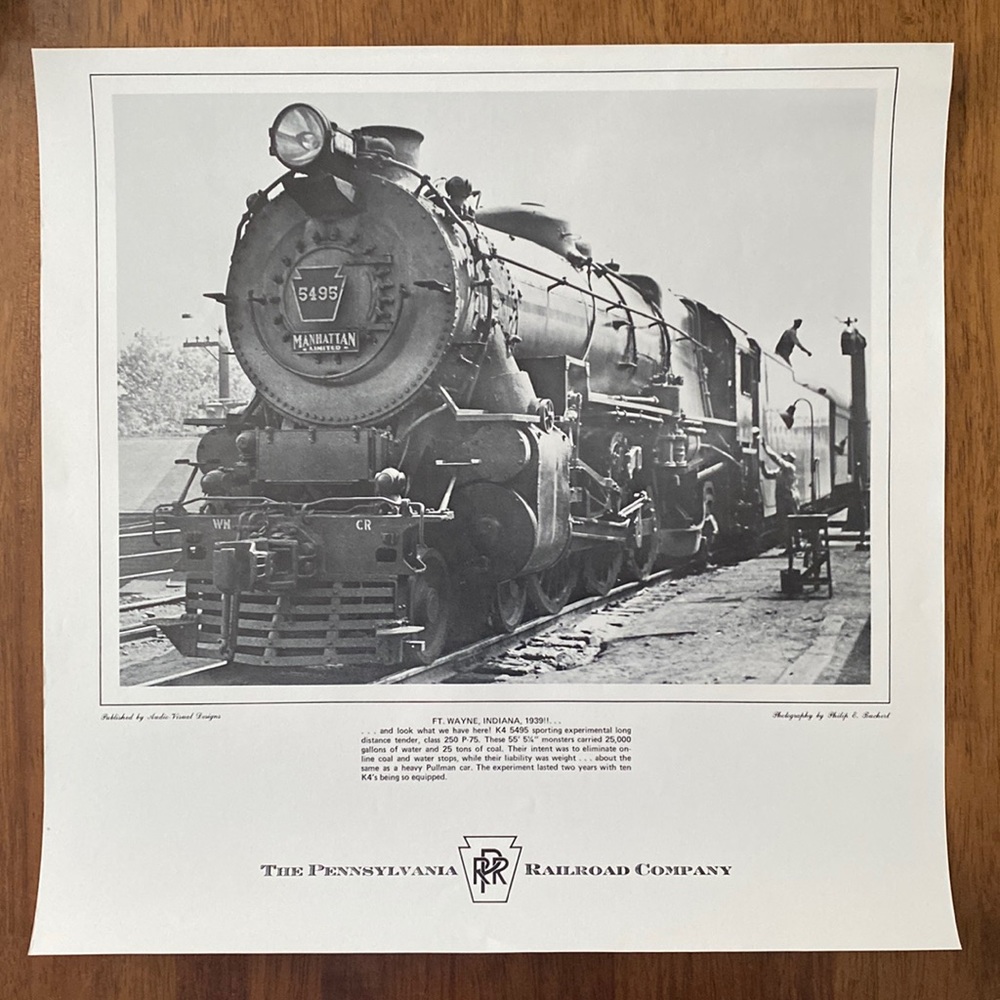 Philip E. Buchert Pennsylvania Railroad Company Black & White Train Photograph
